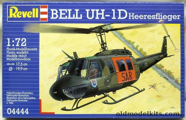 Revell 1/72 TWO Bell UH-1D Huey Helicopter, 04444 plastic model kit